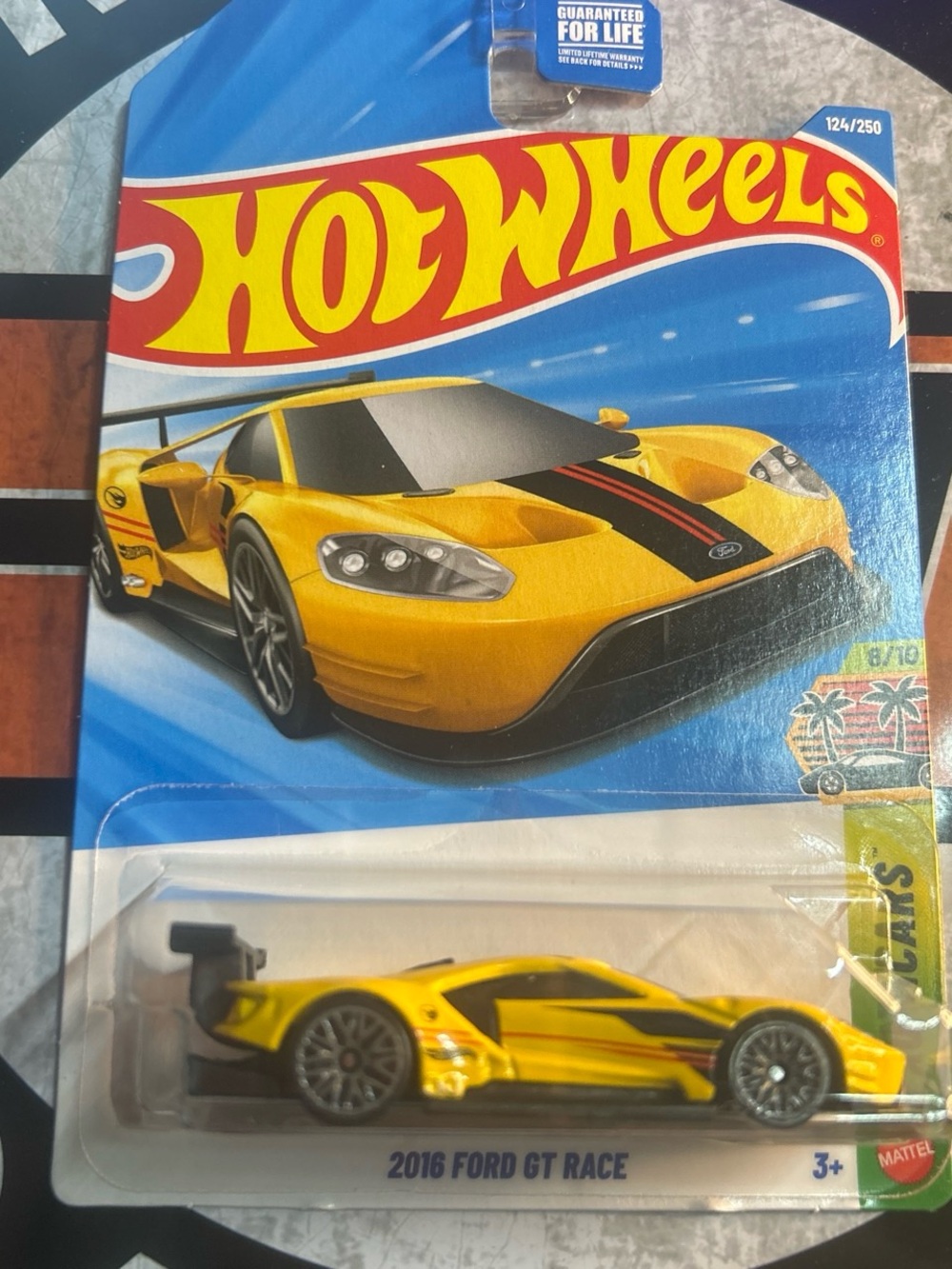 Hot Wheels 2016 Ford GT Race Toy Car - Yellow